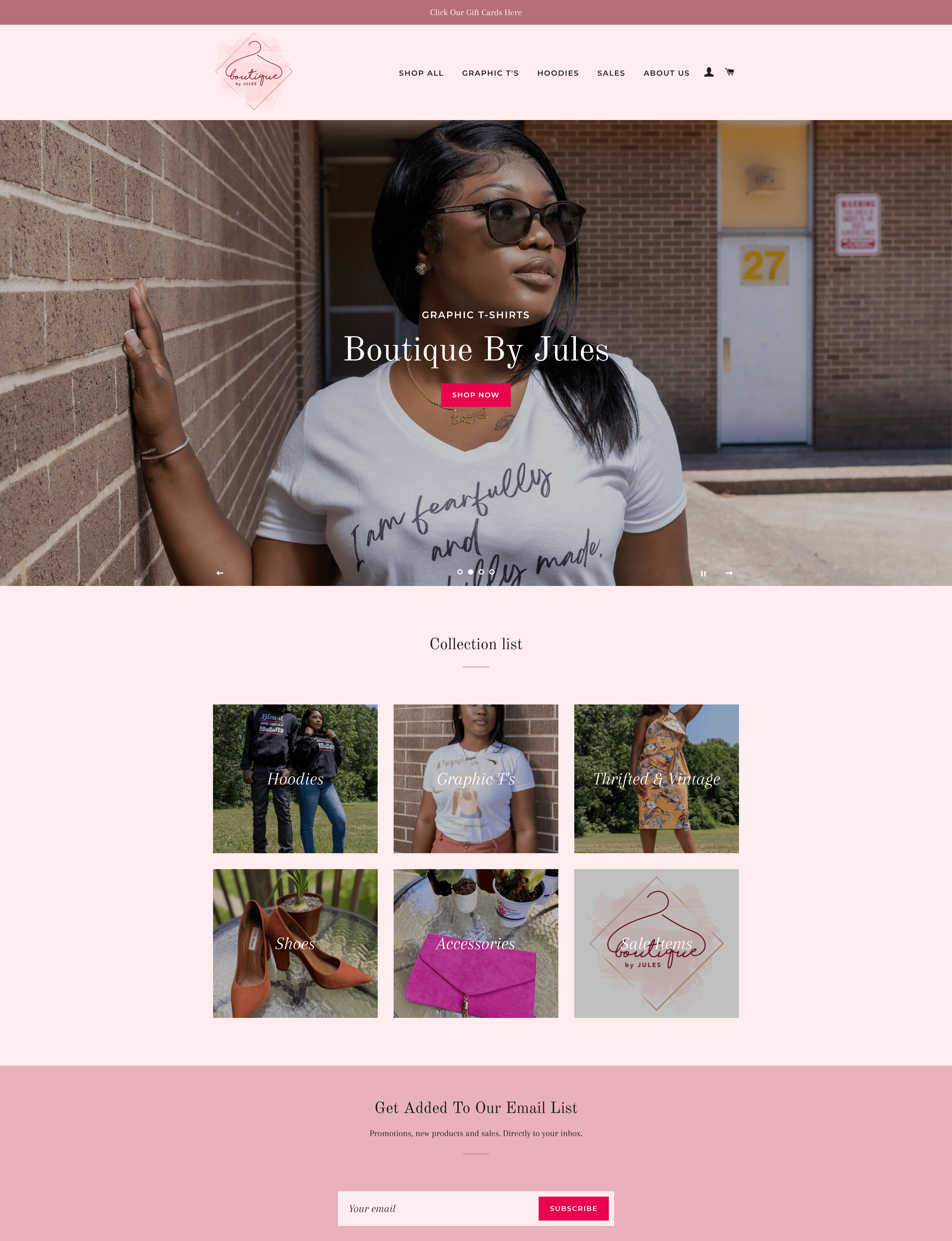 Boutique by Jules — E-commerce